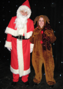 Father Christmas and Rudolf the Reindeer at a Christmas Concert
